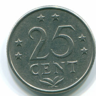 25 CENTS 1970 ANTILLAS NEERLANDESAS Nickel Colonial Moneda #S11432.E.A - Antilles Néerlandaises