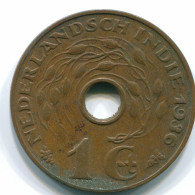 1 CENT 1936 NETHERLANDS EAST INDIES INDONESIA Bronze Colonial Coin #S10252.U.A - Dutch East Indies