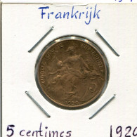 5 CENTIMES 1920 FRANCIA FRANCE Moneda #AM016.E.A - 5 Centimes