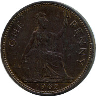 PENNY 1962 UK GRANDE-BRETAGNE GREAT BRITAIN Pièce #AZ637.F.A - D. 1 Penny