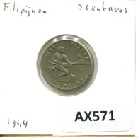 5 CENTAVOS 1944 FILIPINAS PHILIPPINES PLATA Moneda #AX571.E.A - Filippine