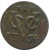 1764 ZEALAND VOC DUIT NIEDERLANDE OSTINDIEN Koloniale Münze #AE715.16.D.A - Niederländisch-Indien