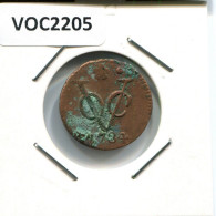 1734 HOLLAND VOC DUIT NETHERLANDS INDIES NEW YORK COLONIAL PENNY #VOC2205.7.U.A - Niederländisch-Indien