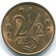 2 1/2 CENT 1976 NETHERLANDS ANTILLES Bronze Colonial Coin #S10532.U.A - Antilles Néerlandaises