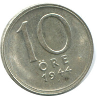 10 ORE 1944 SWEDEN SILVER Coin #AD101.2.U.A - Suède