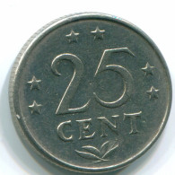 25 CENTS 1971 NETHERLANDS ANTILLES Nickel Colonial Coin #S11564.U.A - Netherlands Antilles