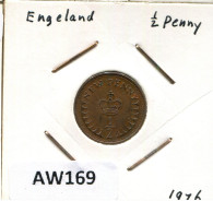 HALF PENNY 1976 UK GRANDE-BRETAGNE GREAT BRITAIN Pièce #AW169.F.A - 1/2 Penny & 1/2 New Penny