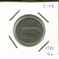 5 PENSE 1971 IRLANDA IRELAND Moneda #AR365.E.A - Ierland