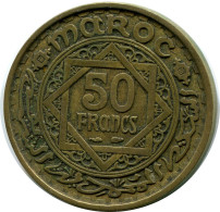 50 FRANCS 1951 MARRUECOS MOROCCO Moneda #AP254.E.A - Marokko