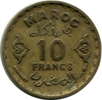 10 FRANCS 1951 MOROCCO Islamic Coin #AH677.3.U.A - Marocco