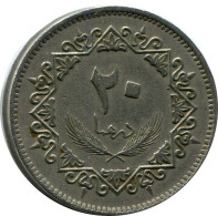 20 DIRHAMS 1975 LIBIA LIBYA Islámico Moneda #AP531.E.A - Libyen