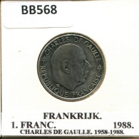 1 FRANC 1988 FRANCE Coin #BB568.U.A - 1 Franc