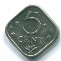 5 CENTS 1977 ANTILLES NÉERLANDAISES Nickel Colonial Pièce #S12277.F.A - Nederlandse Antillen