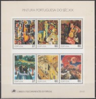 PORTUGAL  Block 62, Postfrisch **,  Gemälde Des 20. Jahrhunderts, 1988 - Blocs-feuillets