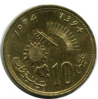 10 SANTIMAT / CENTIMES 1974 MOROCCO Islamic Coin #AH673.3.U.A - Marocco