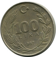 100 LIRA 1987 TURQUIE TURKEY Pièce #AR245.F.A - Turquie