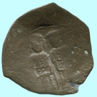 Auténtico Original Antiguo BYZANTINE IMPERIO Trachy Moneda 1.6g/22mm #AG594.4.E.A - Byzantines