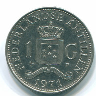 1 GULDEN 1971 ANTILLAS NEERLANDESAS Nickel Colonial Moneda #S11945.E.A - Nederlandse Antillen