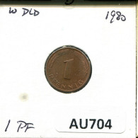 1 PFENNIG 1980 D BRD ALEMANIA Moneda GERMANY #AU704.E.A - 1 Pfennig