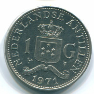 1 GULDEN 1971 NIEDERLÄNDISCHE ANTILLEN Nickel Koloniale Münze #S11961.D.A - Nederlandse Antillen