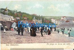 229717 SPAIN ESPAÑA SAN SEBASTIAN VIZCAYA PAIS VASCO BEACH LA PLAYA POSTAL POSTCARD - Autres & Non Classés