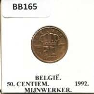 50 CENTIMES 1992 DUTCH Text BÉLGICA BELGIUM Moneda #BB165.E.A - 50 Cent
