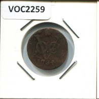 1734 HOLLAND VOC DUIT INDES NÉERLANDAIS NETHERLANDS NEW YORK COLONIAL PENNY #VOC2259.7.F.A - Indes Néerlandaises