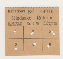 Denemarken Autobuspost  Cat. DFBK: Busbiljetten Lijn Gladsaxe Kortingskaart - Other & Unclassified