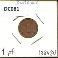 1 PFENNIG 1984 G WEST & UNIFIED GERMANY Coin #DC081.U.A - 1 Pfennig