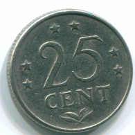 25 CENTS 1971 NIEDERLÄNDISCHE ANTILLEN Nickel Koloniale Münze #S11565.D.A - Niederländische Antillen