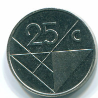 25 CENTS 1990 ARUBA (Netherlands) Nickel Colonial Coin #S13636.U.A - Aruba