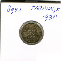 50 CENTIMES 1938 FRANKREICH FRANCE Französisch Münze #AN215.D.A - 50 Centimes