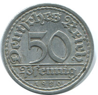 50 PFENNIG 1920 A GERMANY Coin #AE434.U.A - 50 Rentenpfennig & 50 Reichspfennig