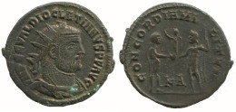 DIOCLETIAN ANTONINIANUS Cyzicus Ka AD Concord Miltum 2.8g/22mm #NNN1737.18.F.A - La Tétrarchie (284 à 307)