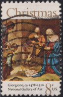 1971 Kanada ⵙ Mi:US 1057, Sn:US 1444, Yt:US 942, Adoration Of The Shepherds By Giorgione, Weihnachten 1971 - Oblitérés