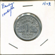 1 FRANC 1942 (Heavy Type) FRANCE Pièce Française #AN934.F.A - 1 Franc