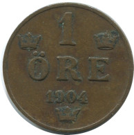 1 ORE 1904 SCHWEDEN SWEDEN Münze #AD267.2.D.A - Suède