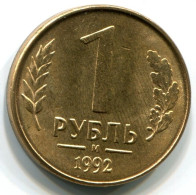 1 RUBLE 1992 RUSSLAND RUSSIA UNC Münze #W11386.D.A - Rusia