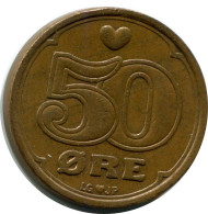 50 ORE 1990 DENMARK Coin Margrethe II #AX394.U.A - Danimarca