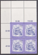 1982 , Mi 1710 ** (1) - 4er Block Postfrisch - Freimarke : Schönes Österreich - Friedenskirchlein Am Stoderzinken - Ongebruikt