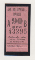 Denemarken Autobuspost  Cat. DFBK: Busbiljetten Lijn A/S Holmenkolbanen 1 Stuk - Other & Unclassified