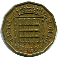 THREEPENCE 1960 UK GBAN BRETAÑA GREAT BRITAIN Moneda #BB055.E.A - F. 3 Pence