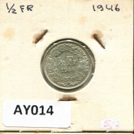 1/2 FRANC 1946 B SWITZERLAND Coin SILVER #AY014.3.U.A - Andere & Zonder Classificatie