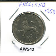 10 NEW PENCE 1969 UK GREAT BRITAIN Coin #AW542.U.A - Autres & Non Classés