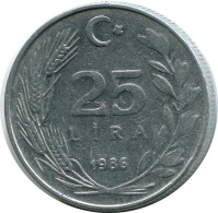 25 LIRA 1986 TURQUIA TURKEY Moneda #AR247.E.A - Turkey