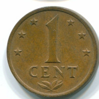1 CENT 1973 NETHERLANDS ANTILLES Bronze Colonial Coin #S10639.U.A - Netherlands Antilles