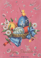 OSTERN HUHN EI Vintage Ansichtskarte Postkarte CPSM #PBO995.A - Easter