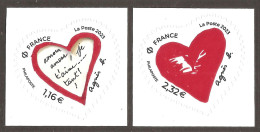 2022 - Timbres Adhésifs 2097 Et 2098 Coeurs De SAINT-LOUIS NEUFS** LUXE MNH - Unused Stamps