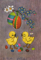 EASTER CHICKEN EGG Vintage Postcard CPSM #PBO761.A - Pasqua