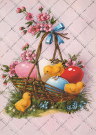 PASQUA POLLO UOVO Vintage Cartolina CPSM #PBO593.A - Easter